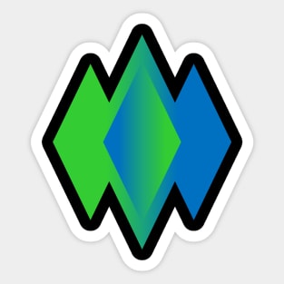 Green-Blue Diamonds Sticker